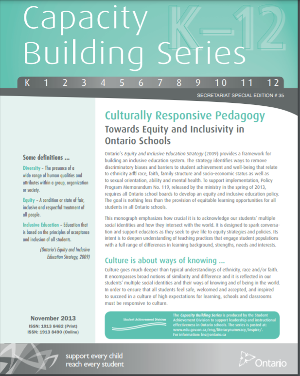 Culturally Responsive Pedagogy